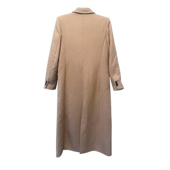 Mango Long Pink Wool Coat Size Medium - Picture 10 of 13